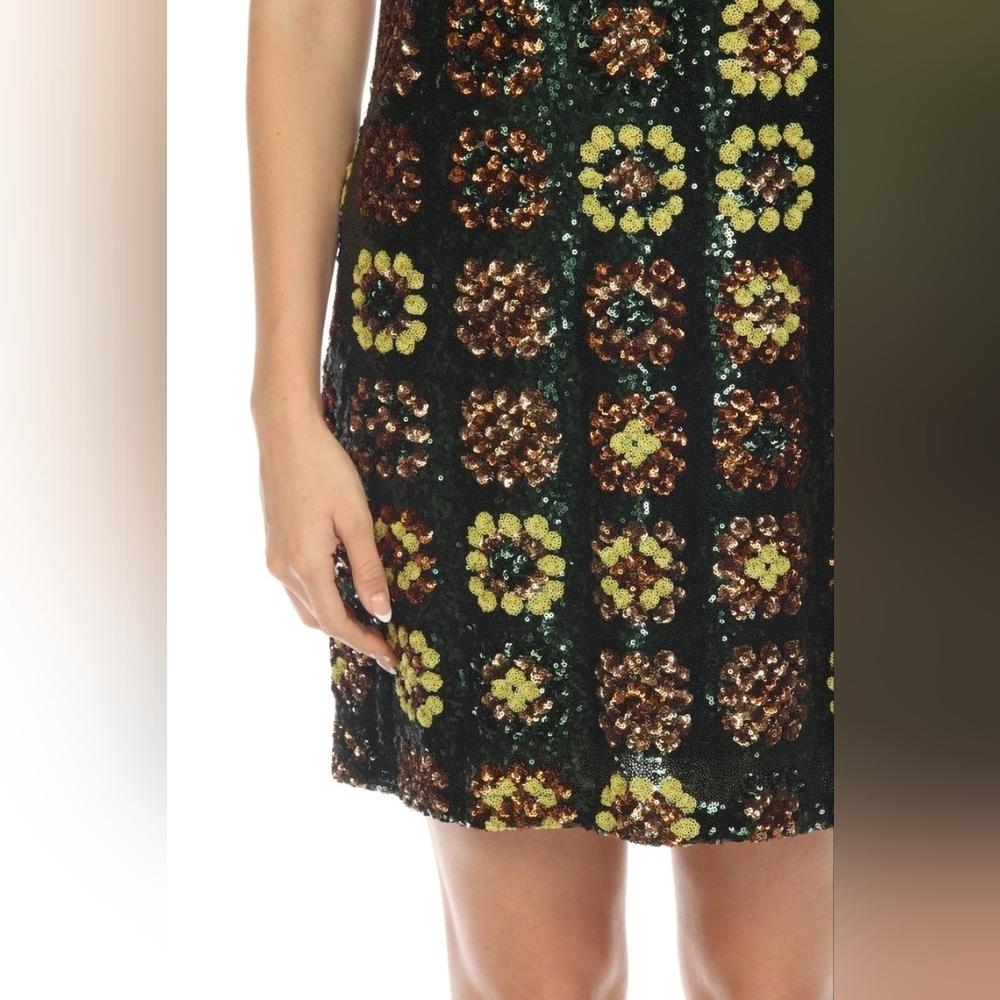 NWT Size M Johnny Was Love Gemini Sequin Spaghetti Strap Mini Dress - Picture 7 of 13
